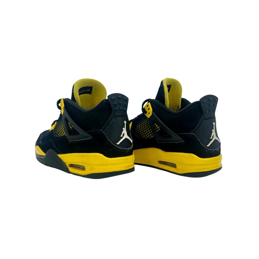 AUTHENTIC Air Jordan 4 Retro Thunder Black & Tour Yellow Sneakers • Women's 8.5 - Picture 15 of 16